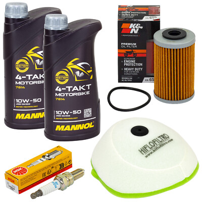 Wartung für KTM SX-F 250 450 505 EXC-F 07-11 Öl 2L Luftfilter Ölfilter Zündkerze