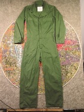 US Military Utility Coveralls 36S Sage Green Cargo Pockets Jumpsuit