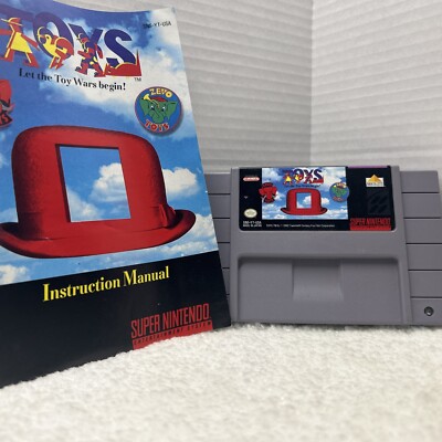 Toys: Let the Toy Wars Begin (Super Nintendo System, 1993) Authentic Cart TESTED