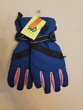 All In Motion Youth Navy Pink Snow Sport Ski Gloves Size 8-14 New B102