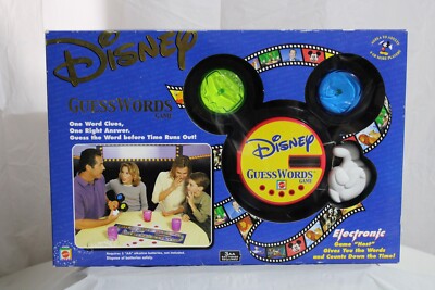 NEW!! Disney Guess Words Electronic Board Game Mattel 100% Complete 2001