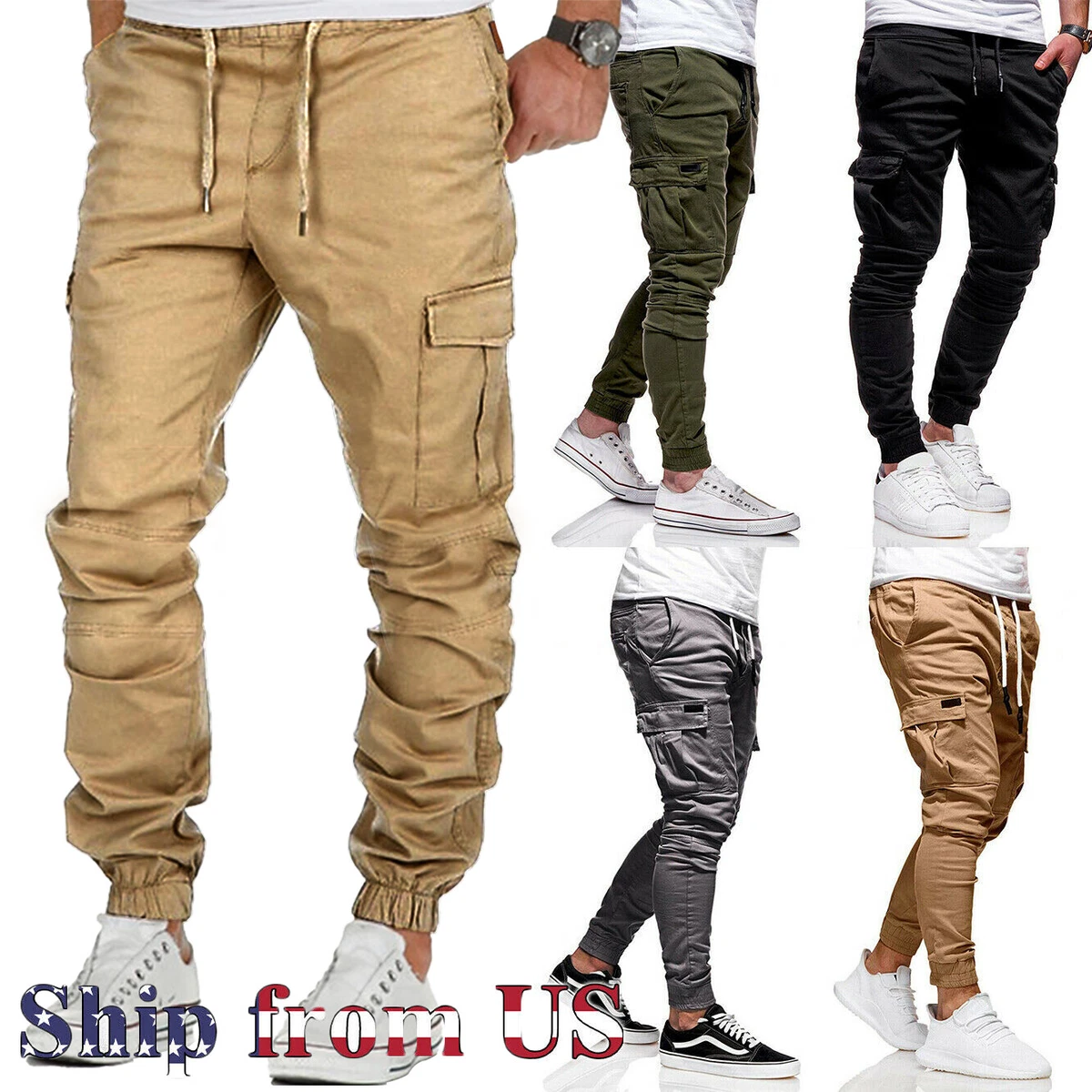 Womens Sweatpants Fleece Lined Pants High Waisted Sweat Pants Winter  Thermal Ski Hiking Joggers Khaki XL