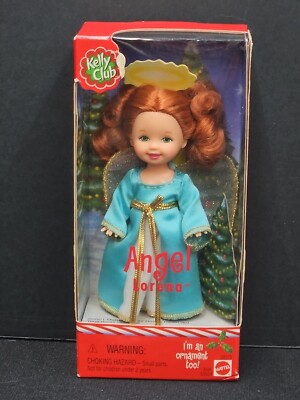 Barbie Kelly Club Angel Lorena Christmas Doll / Ornament Mattel 50375 2001 NIB