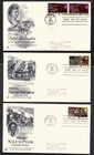 US #1559-1564, 6 FDCs-4 Art Craft +2 Premiere, 1975--Peter Francisco, Ludington — photo 1