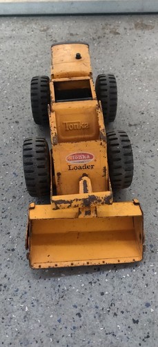Vintage 1970s Tonka Pressed Steel Orange Front End Loader. - Picture 6 of 8
