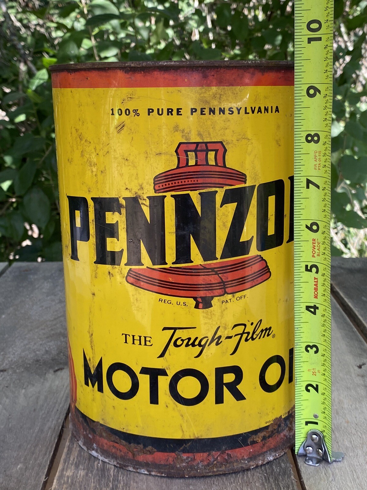 PENNZOIL 5 Quart Vintage Oil Can 100 Pure Pennsylvania Original Crude