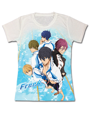 Free Iwatobi Swim Club Group Junior's T-shirt Anime Licensed