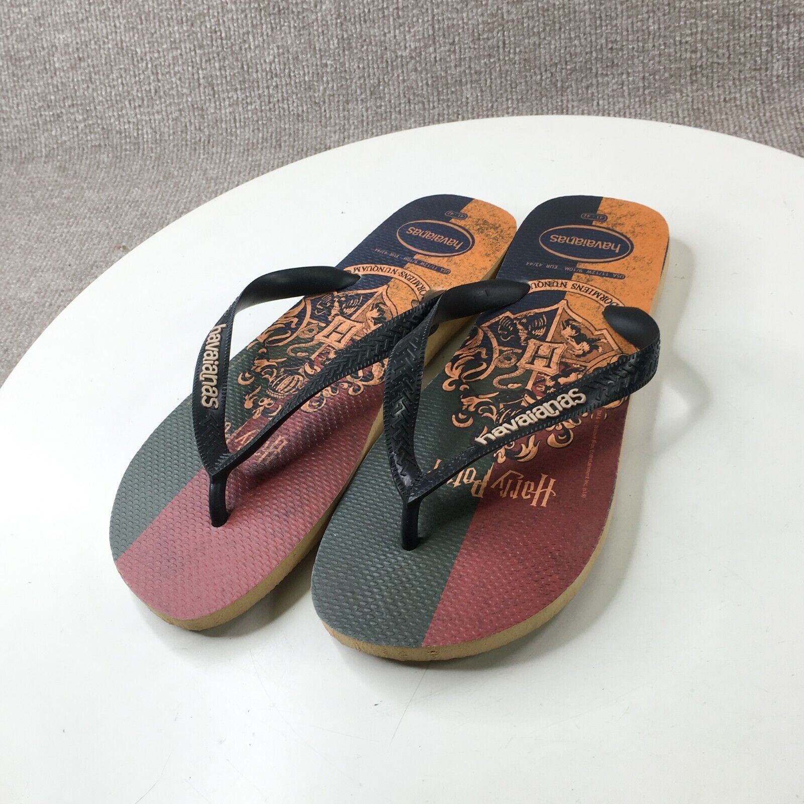 Harry Potter Havaianas Mens Shoes 9-10M Black Orange Flip Flops Rubber #076  | eBay