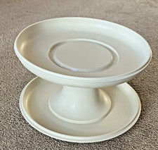VTG Tupperware Serve It All 3 Pc. Pie Cake Cupcake Food Stand 1531 1532 1533