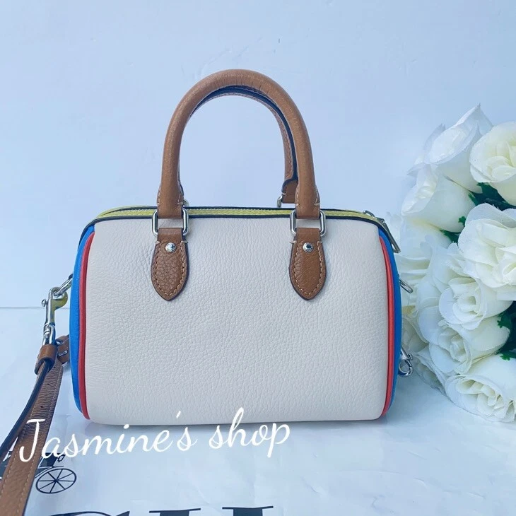 Coach Mini Tracolla Rowan nuova con etichette in colorblock CK455