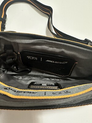 TUMI MCLAREN Brox Slim Utility Pouch Black Waist Pack Sling Bag