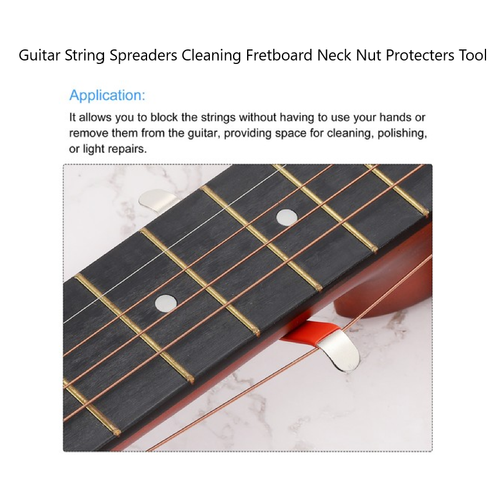 Guitar String Spreaders Cleaning Fretboard Neck Nut Protecters Tool 2 pcs New - Picture 3 of 15