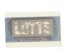 Postcard  Fantasy Name Card "" Lotte  "" Victorian RPPC  TA 2994