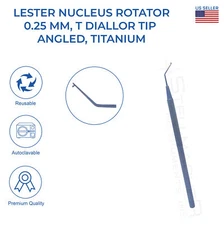 Lester , Nucleus rotator, 0.25 mm, T-Dialler tip, Angled, overall length 12.5 cm
