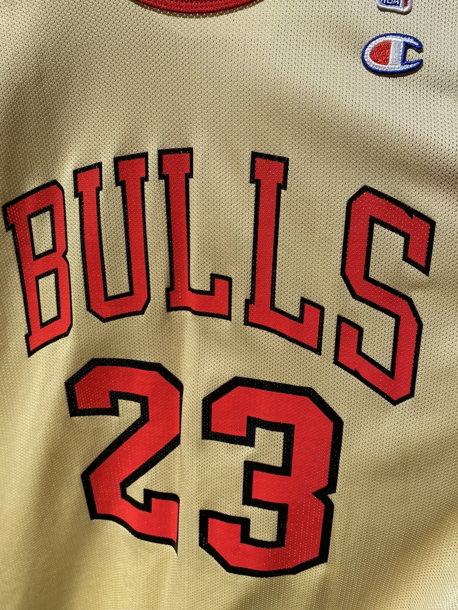 Michael Jordan Chicago Bulls White Gold & Black Gold Jersey - All