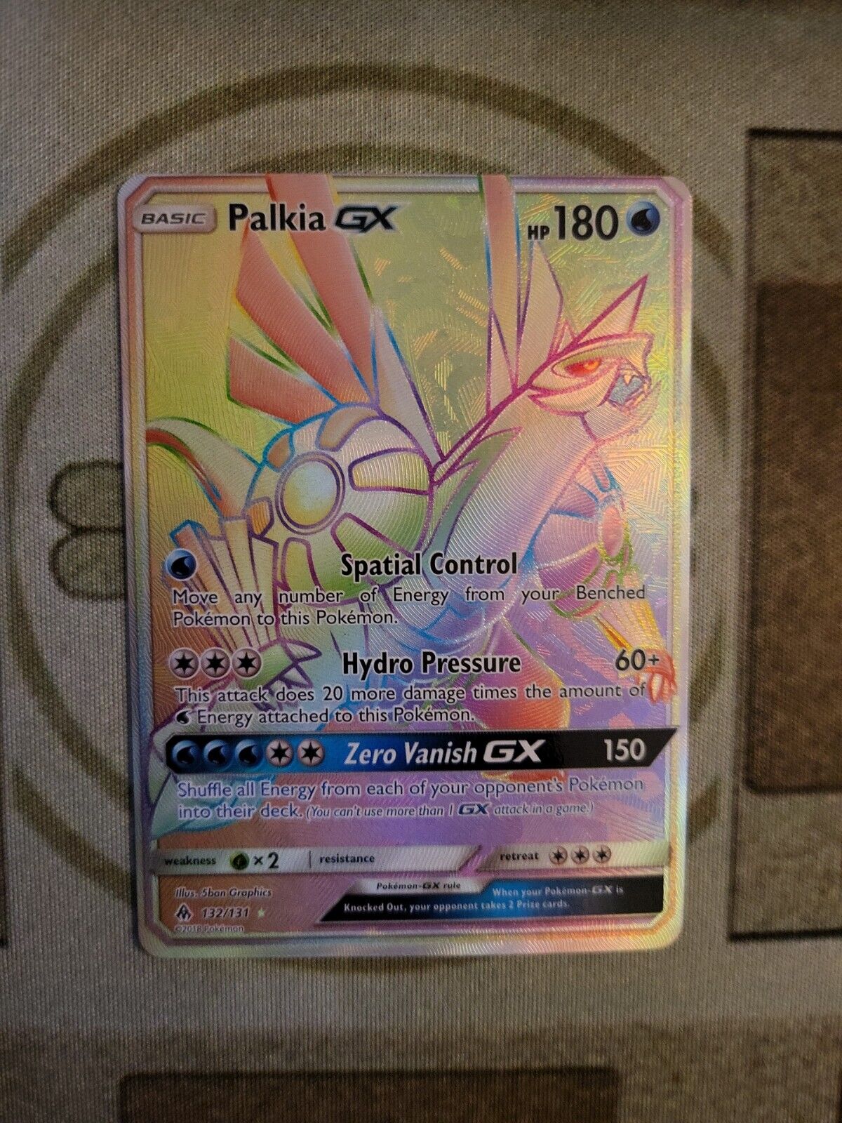 Pokemon Palkia GX 132/131 SM - Forbidden Light Secret Rare Fast Shipping NM/LP