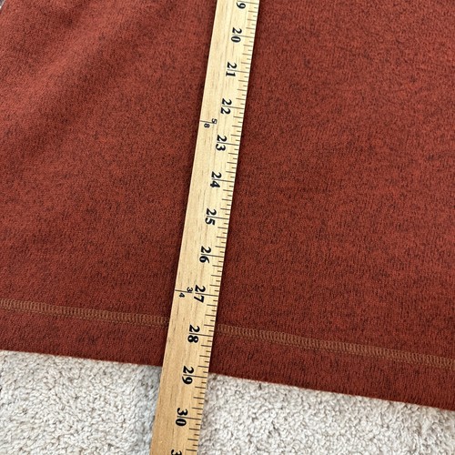 GH Bass & Co Sweater Mens XXL Orange Brown 1/4 Zip Shirt Fleece Lined Textured - Picture 9 of 15