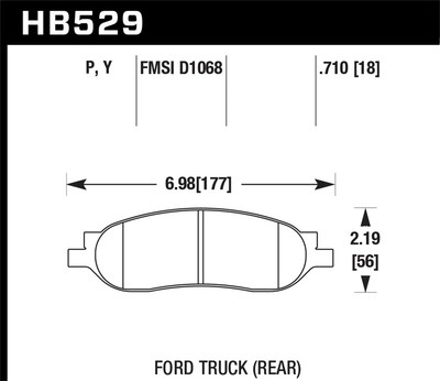 Hawk Performance HB529Y.710 Lts Scheibenbremse Pad