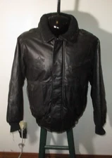 CHOKO V.I.P Pilot Black 100% Leather Insulated Jacket Men's Size M