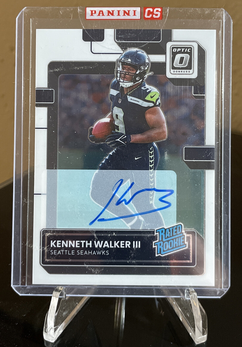 2022 Donruss Optic Kenneth Walker III Rated Rookie Auto /150 Seahawks #218