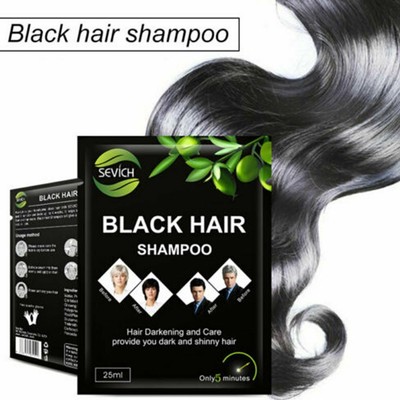 Sevich 5pcs Instant Black Shampoo White Hair Darkening Shinny In 5