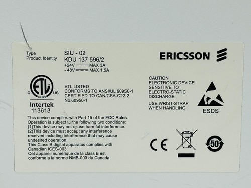 Ericsson SIU-02 EthernCustomize KDU 137 596/2 Network switch - FREE SHIPPING - Picture 9 of 11