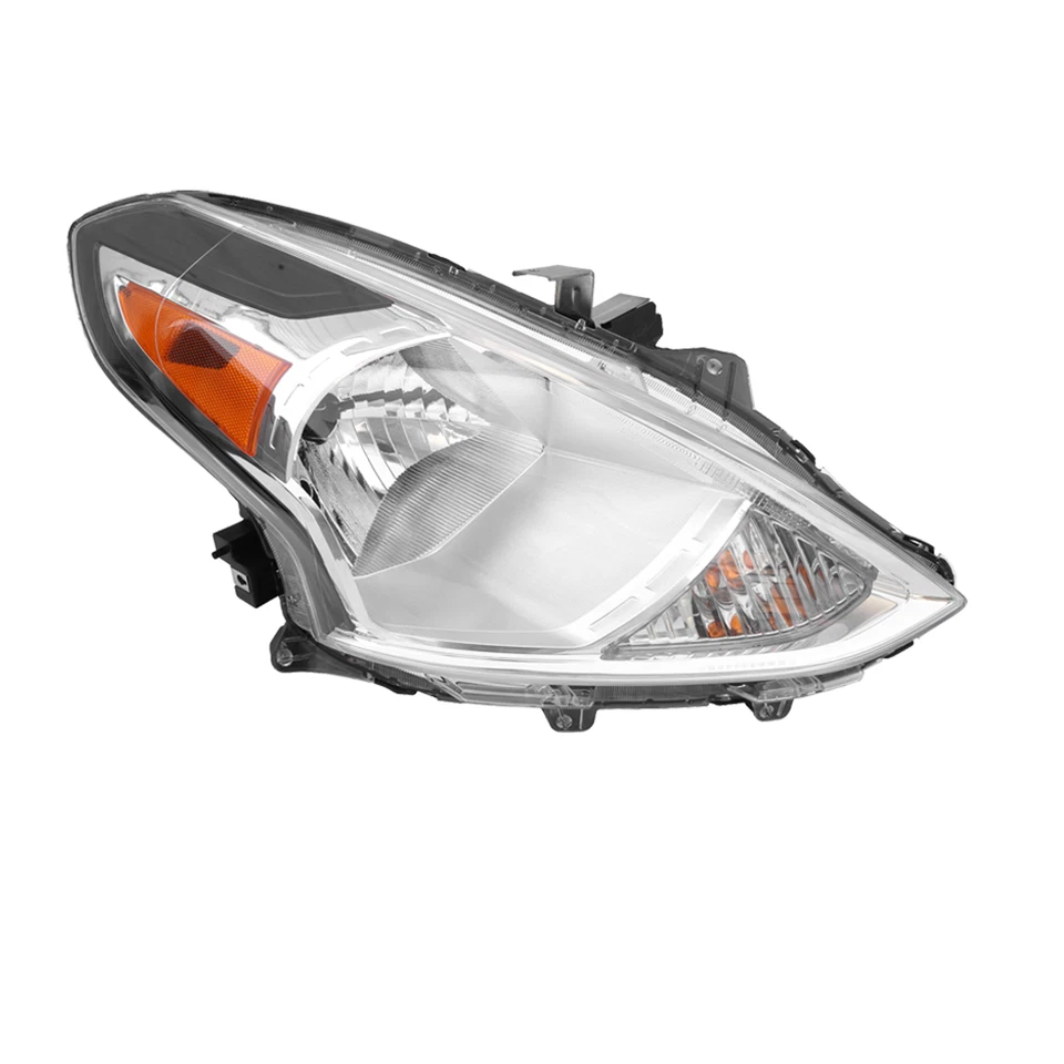 Par de faros halógenos cromados para Nissan Versa 2015-2019 sedán Foto 3 de 4