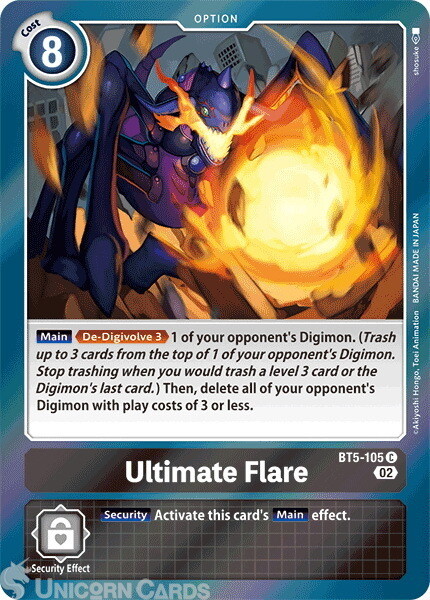 BT5-105 Ultimate Flare :: Common Foil Digimon Card :: RB01: Resurgence Booster :
