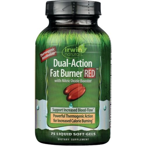 Irwin Naturals Dual-Action Fat Burner Red with Nitric Oxide Booster 75 Sgels