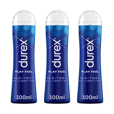 Durex Play Feel Gleitgel auf Wasserbasis leichtes seidiges Gleitmittel 3x  100 ml