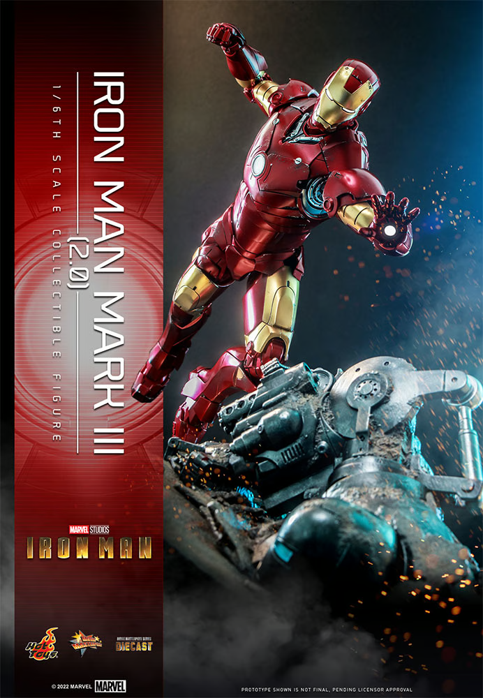 新品未開封　ホットトイズ MMS664-D48 アイアンマン マーク3 2.0版 ムービー・マスターピース DIECAST】『アイアンマン』1