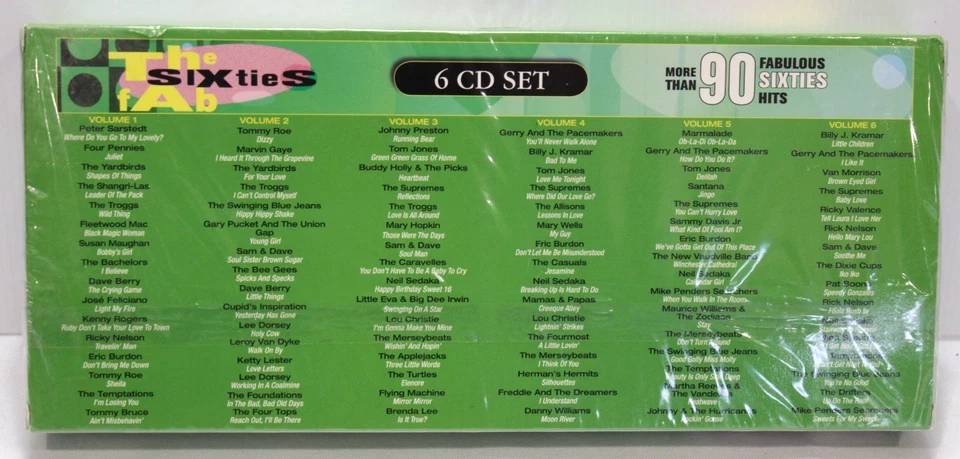 NEW The Fab Sixties 60s Hits 6CD Music Set 90+ Songs 2004 Sealed Box Compilation - Image 2 of 4