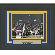 Framed Autographed/Signed Stephen Steph Curry Warriors 16x20 Photo JSA COA #3