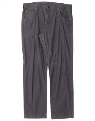 Lee Herren Brooklyn Straight Freizeithose W36 L32 Grau Baumwolle AP21