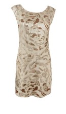 Alice + Olivia Gold Sequined Animal Print Mini Dress 4