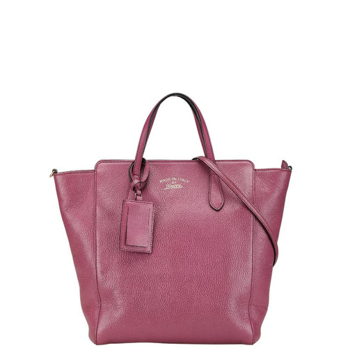 Gucci Handbag Shoulder Bag 2Way Purple Leather Ladies Used