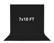 7X10 FT Black Backdrop, 100 Polyester Photography Background Curtain Screen,...