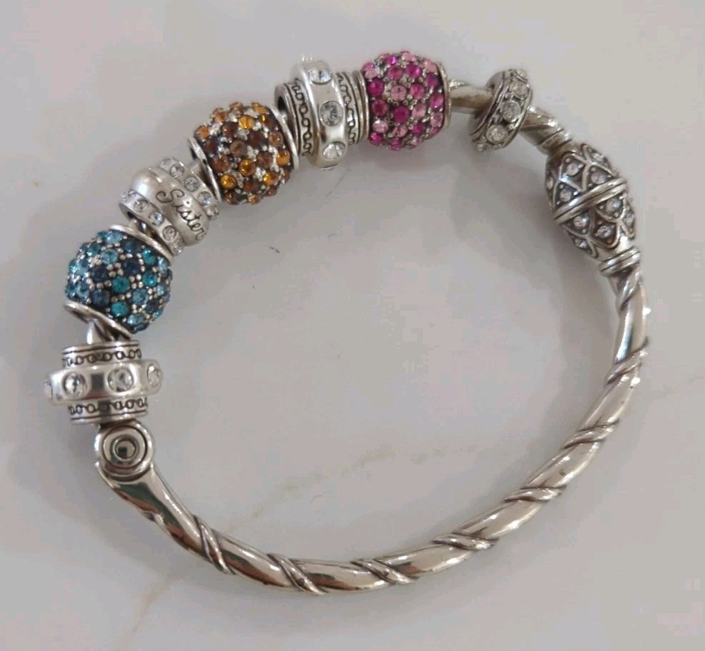Exquisite Interchangeable Charm Cuff Bracelet - image 1