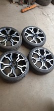 4xGenuine Ford Fiesta Mk8 18" Alloy Wheel+Tyres 5x2 Design Active Black Machined