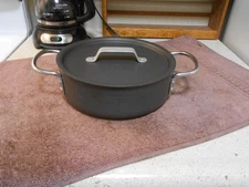 COMMERCIAL ALUMINUM COOKWARE/Calphalon 5002-2 Qt. Pan/Casserole & Lid USA-NSF