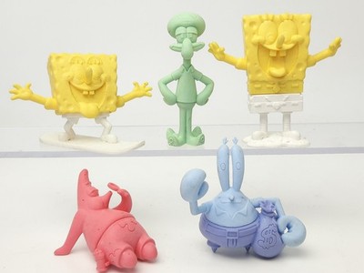 Spongebob Schwammkopf ---  von Bullyland  5 x Comic Figuren