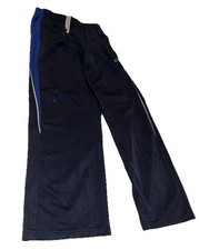 Champion Boys Large 12-14 Blue Drawstring Track Pants Holes On Right Knee