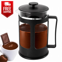 Coffee Maker Glass Stainless Steel Cafetiere French Filter Plunger 350ml / 3-cup