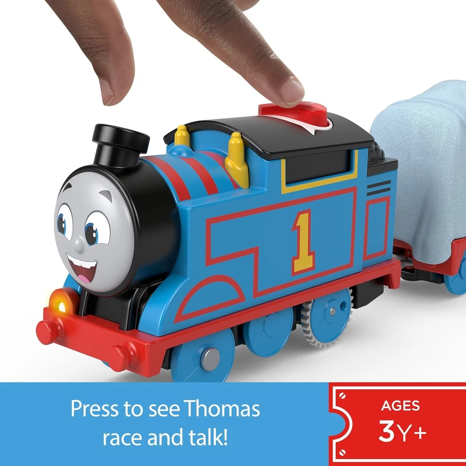 Thomas & Friends Talking Thomas 机动火车引擎 带声音 + 货物 全新 — 第 2/4 张图片