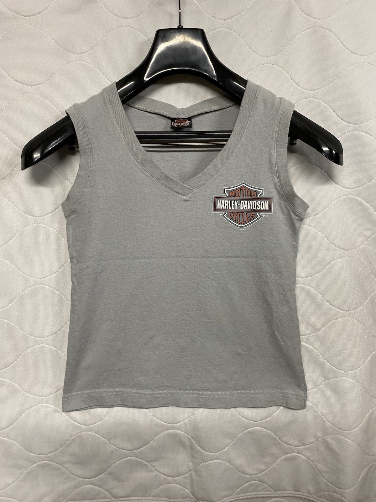Vintage 96 Harley Davidson Woman’s Sleeveless Top V-Neck Size Medium (Pre-Owned)