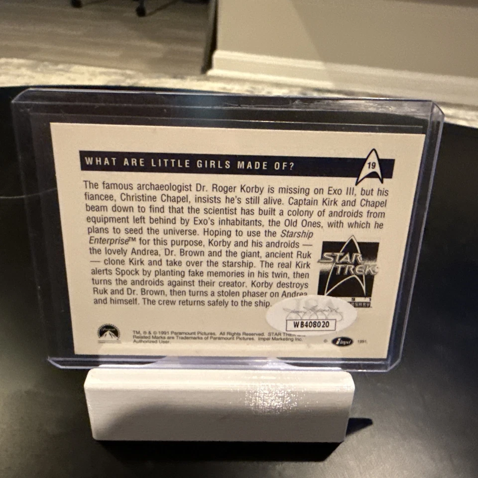 Star Trek 25Th Anniversary 1991 Impel #19 William Shatner On-Card Auto JSA! - Image 4 of 4