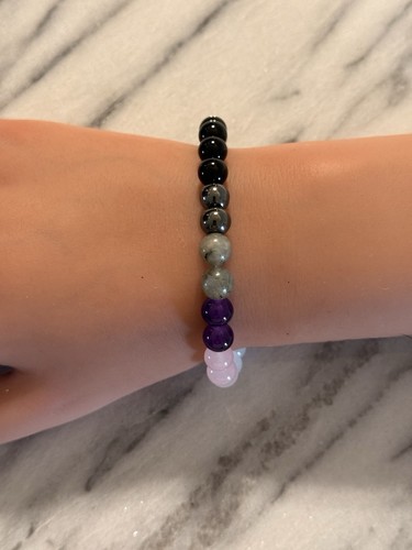 Natural Stones Beaded Bracelet Set Love & Empathy Bohemian Style 2 Bracelets - Picture 2 of 11