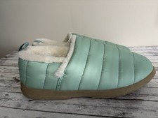 Vionic Tranquil Faux Fur Cozy Lined Orthotic Supportive Slipper Seafoam Green 9