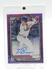 TRAVIS BAZZANA 2024 BOWMAN CHROME DRAFT 1ST PURPLE REFRACTOR AUTO /250 Q5361