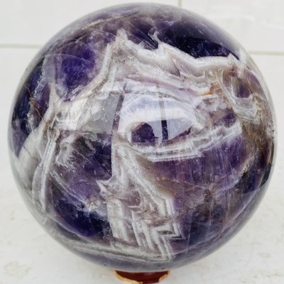 Natural Dream Amethyst Quartz Crystal Sphere Ball Healing 2860g